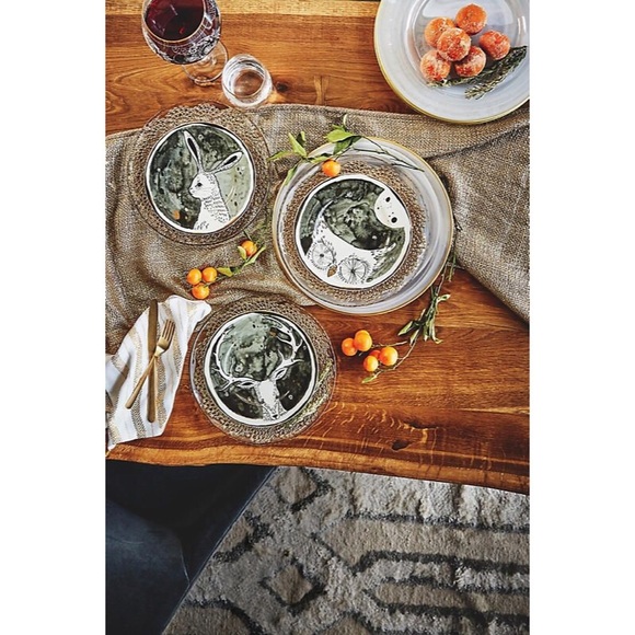 *RARE* NEW! Anthropologie Moonlit Forest Owl Plate - Picture 2 of 5